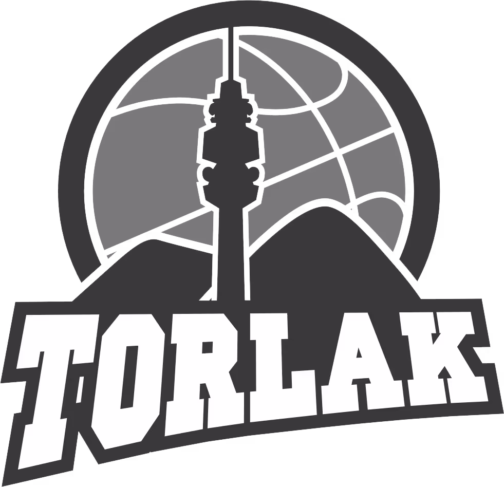 Logo featuring a tower silhouette with mountains in front and the word TORLAK below.