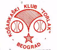 Red circular logo with two basketballs, a star, and text 'Košarkaški Klub Torlak Beograd'.